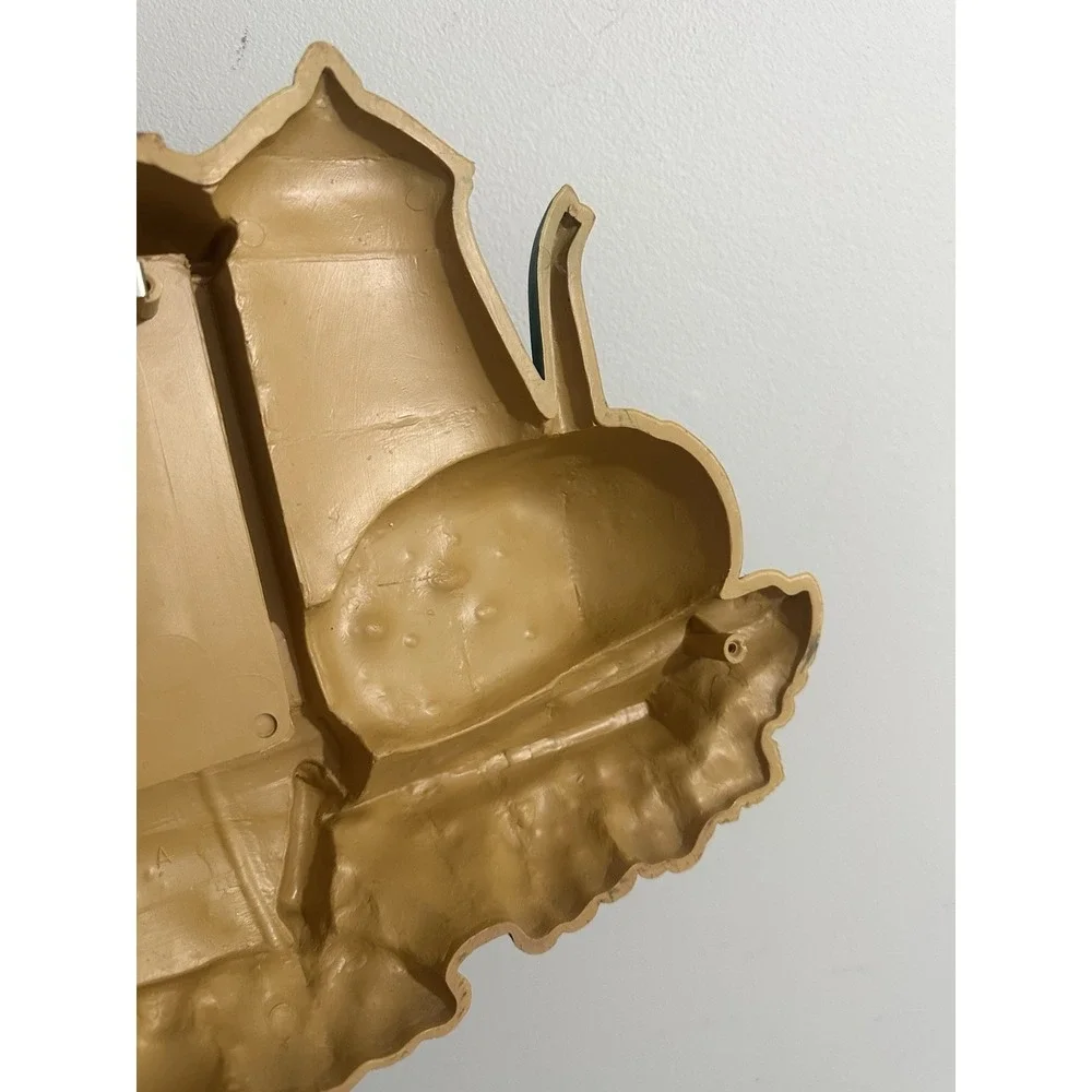 Vintage Kitchen Clock Give Us This Day Bread‎ Plastic Wall Art Food Tea Retro